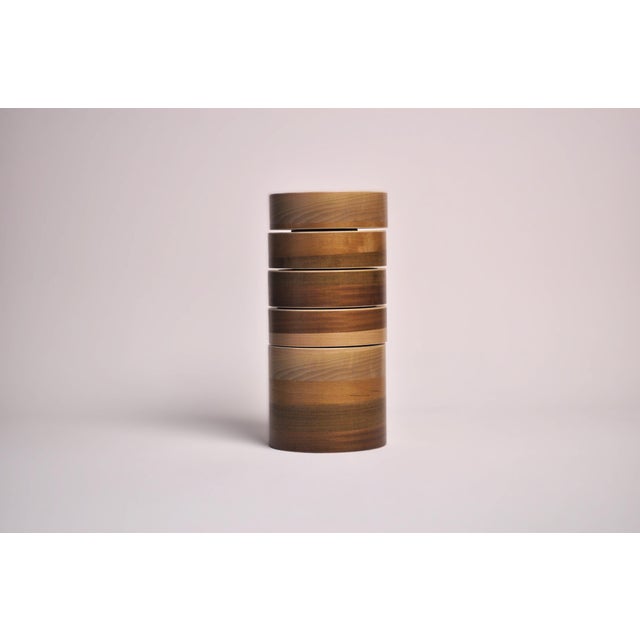 Contemporary Rotating Container Unit by Luca Villa for Villa Home Collection For Sale - Image 3 of 5