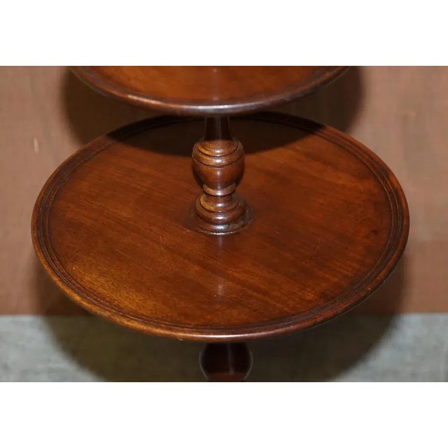 Antique 3-Tiered Side Table in Hardwood For Sale - Image 4 of 13