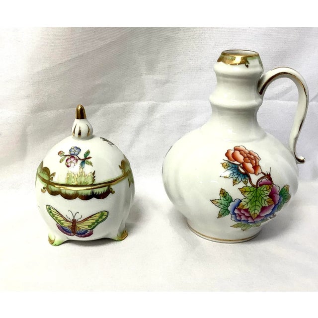 Set of Vintage Queen Victoria Porcelain, Trinket Dish and Small Vase For Sale - Image 11 of 11