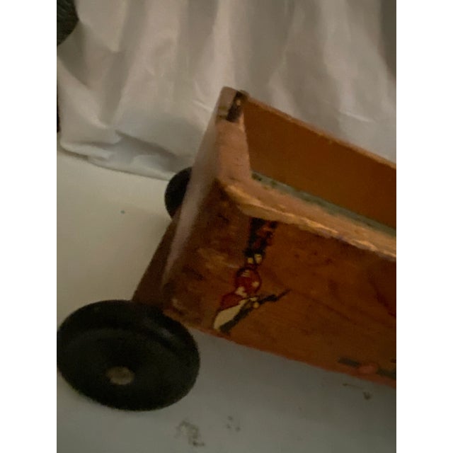 English Antique Child’s Wagon Wooden Carriage Buggy Horses For Sale - Image 3 of 13