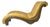 Late 20th Century Leather Biscuit-Tufted Yellow Gold Chaise Lounge For Sale