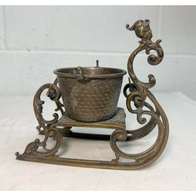 Antique 19th Century Bronze Victorian Sleigh Ring Holder Jewelry Jar Dish For Sale In New York - Image 6 of 14