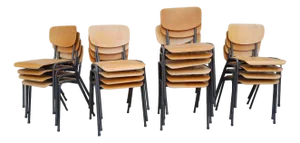 Vintage Industrial Chairs, Set of 20