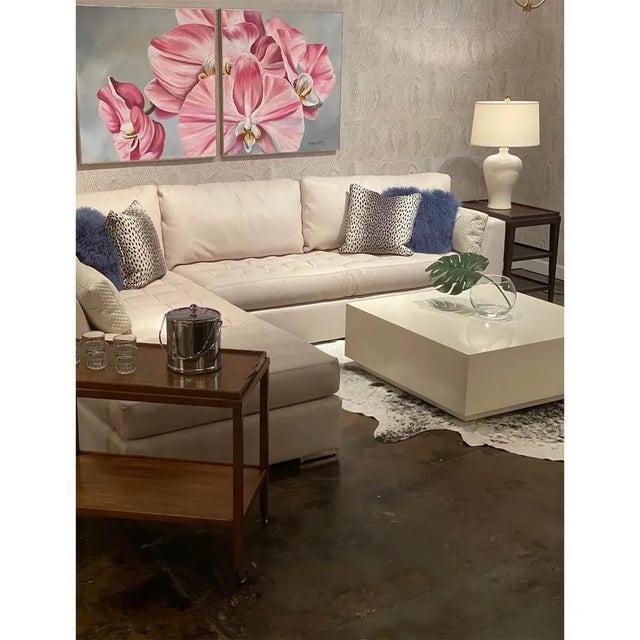 Rustic Modern Drift White Square Coffee Table For Sale In Greensboro - Image 6 of 7