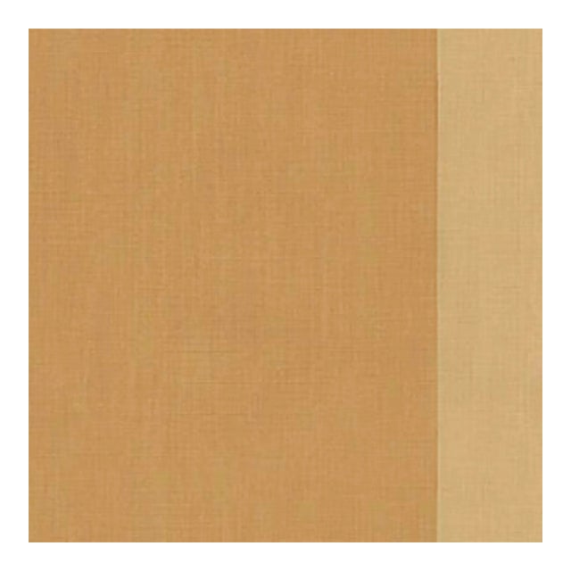 Schumacher Castellane Moire Stripe Fabric in Caramel For Sale