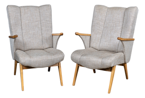 Set of Vintage German Winged Armchairs by Gelenka, 1950