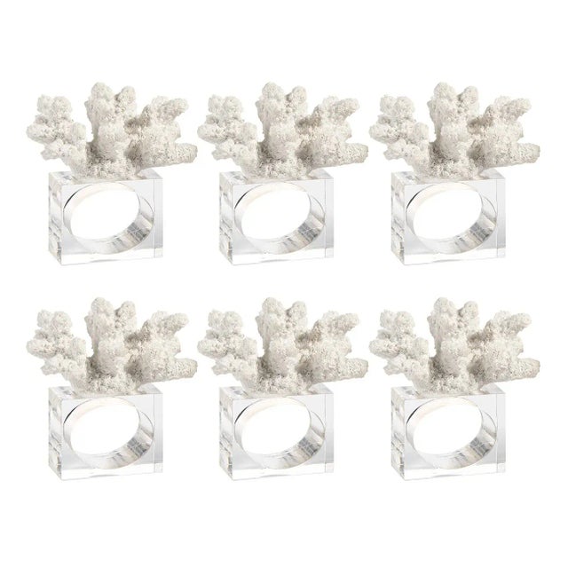 Minka Coral Napkin Rings, Set of 6 For Sale - Image 4 of 4