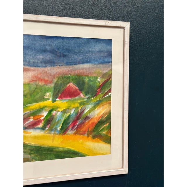 Lars Bertle, Mot Berget, 1987, Watercolor on Lithograph, Framed For Sale - Image 4 of 13