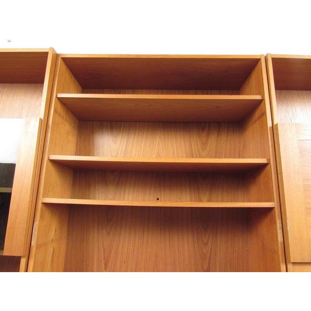 1970s Scandinavian Modern Teak Wall Unit For Sale - Image 4 of 11