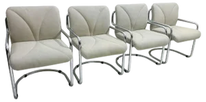 Tubular Armchairs by Guido Faleschini, Italy, 1970s, Set of 4