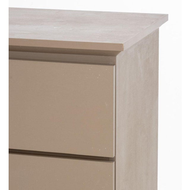 Modern Beige Painted Wood Chest of Drawers For Sale - Image 4 of 6