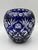 Bohemian Bulbous Crystal Vase in Cobalt Blue, 1950s For Sale - Image 4 of 15