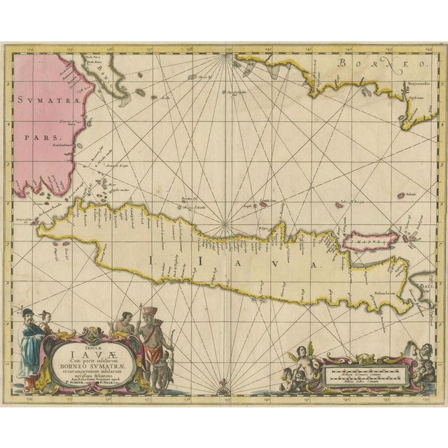 Antique Dutch East Indies Sea Chart, 1700 For Sale - Image 3 of 11