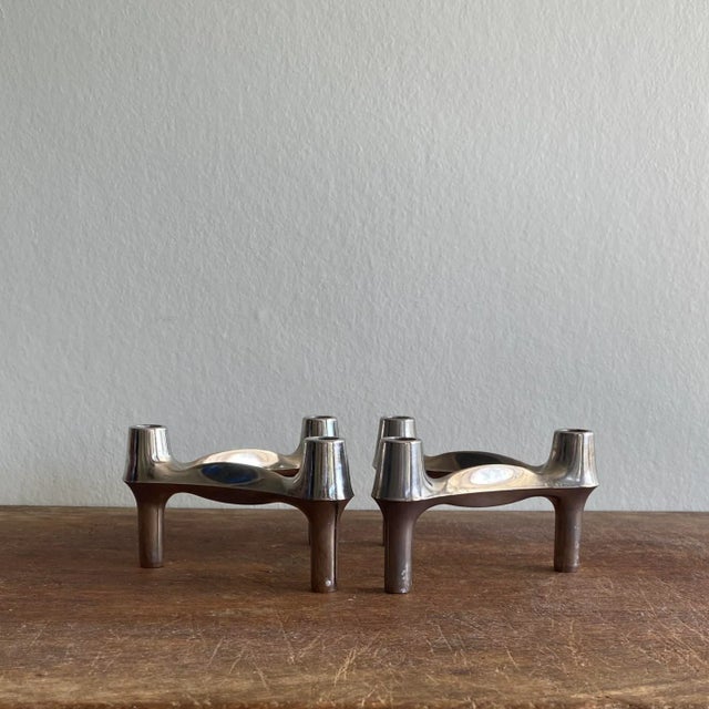 Nagel Candlesticks, 1970s, Set of 2 For Sale - Image 4 of 7