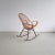 Rattan & Metal Rocking Chair from Rohé Noordwolde, 1960s For Sale - Image 4 of 8