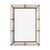 Mirror from the island of Murano, Italy outside of Venice. This piece has a brass structure with hand-blown white glass...