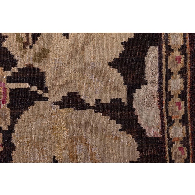 19th Century Russian Bessarabian Floral Handmade Wool Rug For Sale - Image 9 of 9