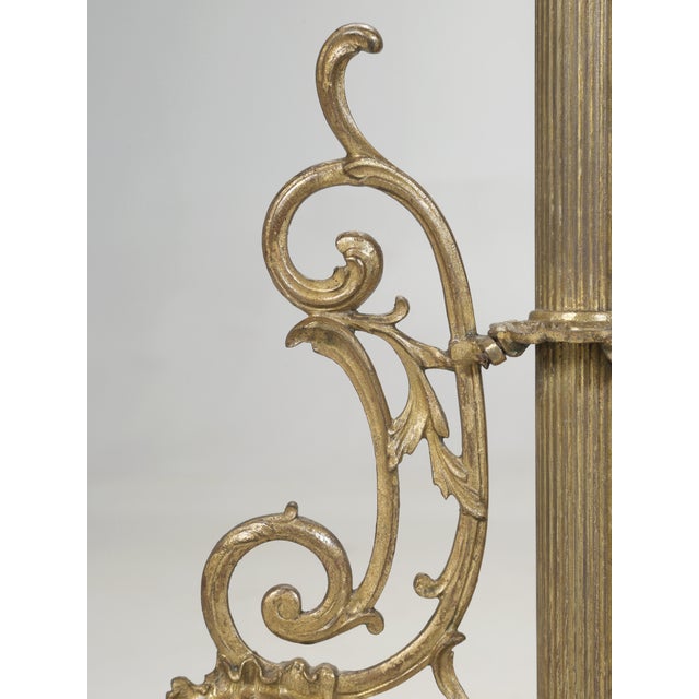 Vintage French Rococo Style Gilt Floor Lamp With Adjustable Height For Sale - Image 9 of 12