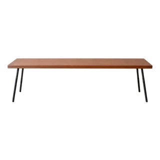 Vintage Brown Wooden Bench For Sale