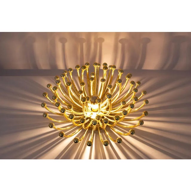 Large Pistillino Ceiling Light attributed to Valenti Luce for Studio Tetrarch, 1970s For Sale - Image 3 of 12