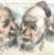 Paper Chaim Gross, Chaim Gross Mid Century Mod Judaica Jewish Watercolor Painting Rabbis WPA Artist For Sale - Image 7 of 7