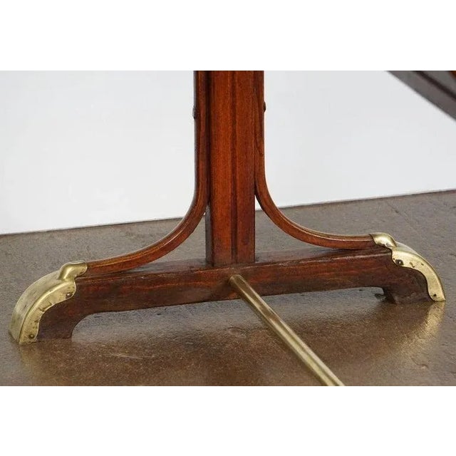 Large French Rectangular Bistro or Pub Table With Brass Accents For Sale - Image 10 of 13