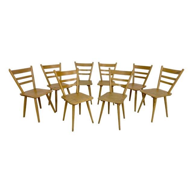 German Brutalist Bistro Chairs - Set of 8 For Sale
