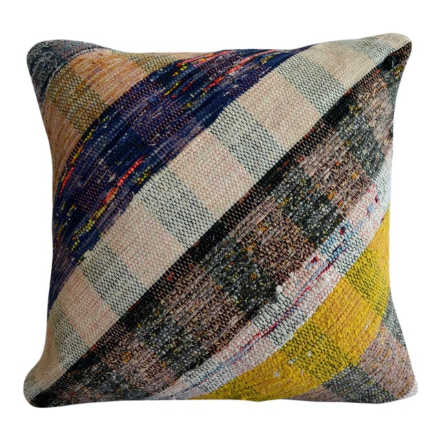 16" Pillow Cover Handmade Cotton Ragrug Kilim Sham Throw For Sale
