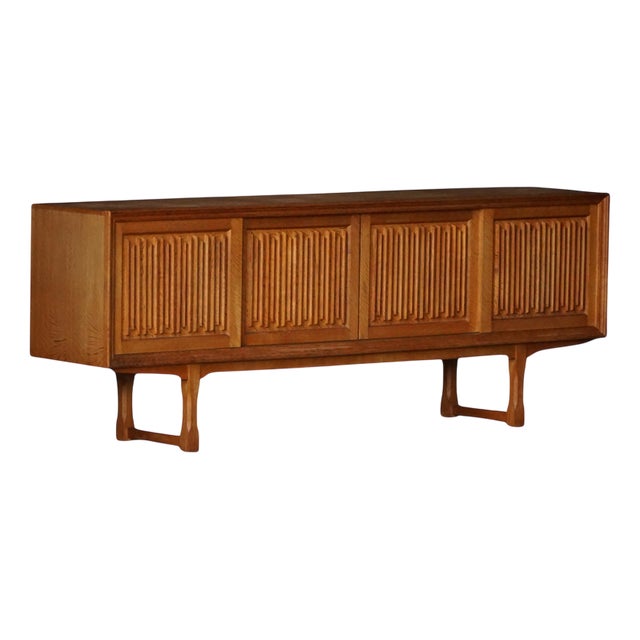 Vintage Low Sideboard in Oak, 1960s For Sale