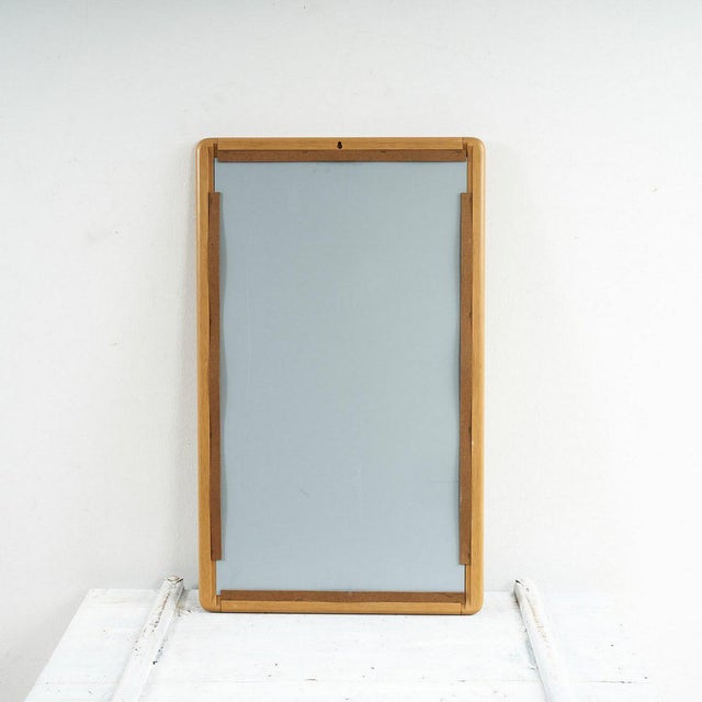 Vintage Wooden Mirror, 1970s For Sale - Image 4 of 5