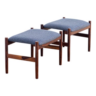 Spottrup Danish Modern Rosewood Ottomans - a Pair For Sale