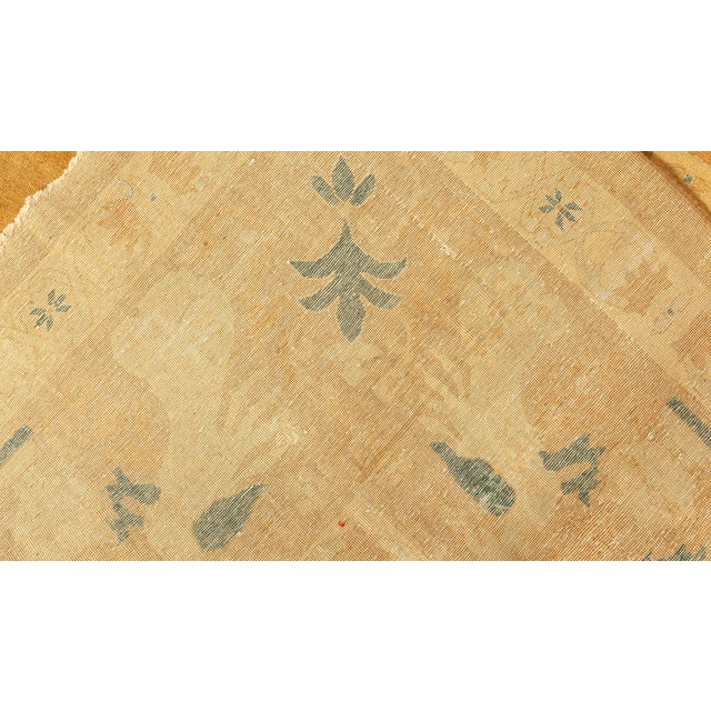 Textile 1920s Indian Lahore Hand Knotted Wool Rug For Sale - Image 7 of 9