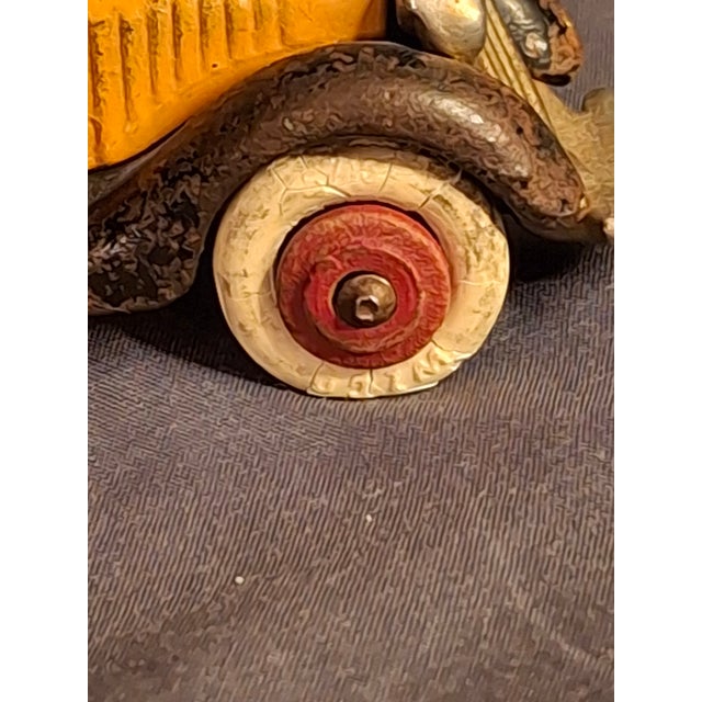 Orange Antique Hubley Terraplane Cast Iron Coupe Toy - 3.75" Orange Streamlined Series For Sale - Image 8 of 18
