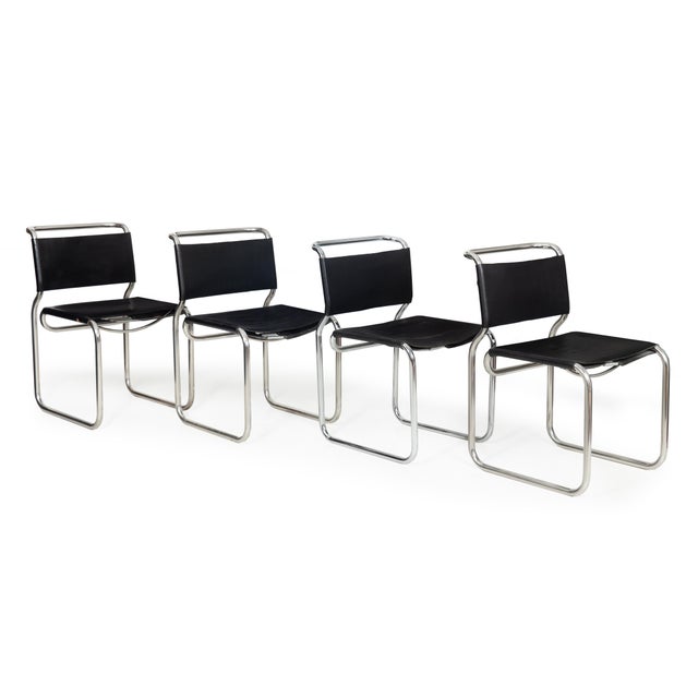 Mid-Century Modern Set of 4 Mid Century Modern “Ch66" Dining Chairs by Nicos Zographos For Sale - Image 3 of 17