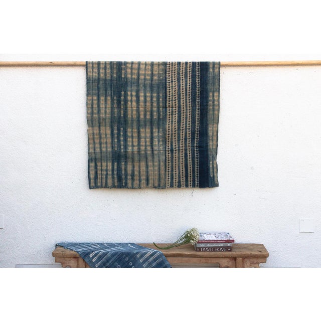Vintage Malinke African "Royal Patchwork" Indigo Throw For Sale In Los Angeles - Image 6 of 6