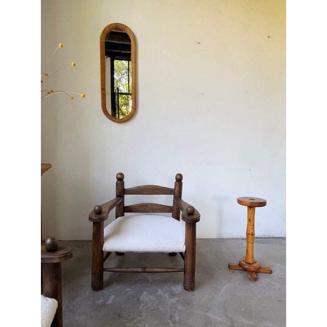 Oval Wicker Mirror, Italy, 1960s For Sale - Image 3 of 15