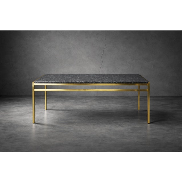 Mid-Century Italian Modern Brass Coffee Table with Stone Top, 1970s For Sale - Image 16 of 18