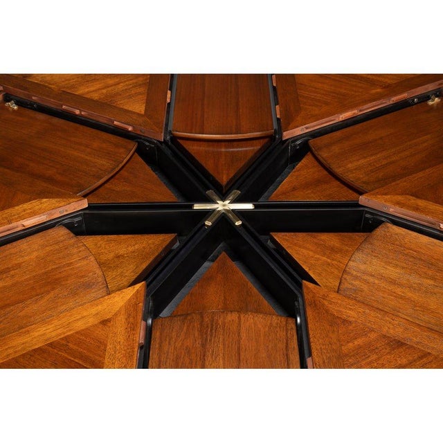 Wood English Round Dining Table - 85.5" For Sale - Image 7 of 11