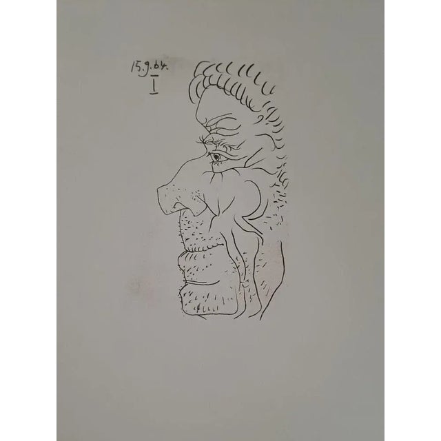 Pablo picasso (after) the taste of happiness (xvii), 1970 lithograph on arches vellum paper, after the drawing by pablo...