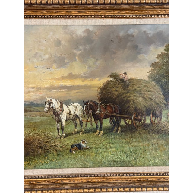 John Hutchinson Antique British Oil Paintings Framed Pair For Sale - Image 4 of 12