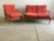 Set of Mid-Century Bamboo & Velvet Seating Set, in Good conditions. Designed 1960 to 1969