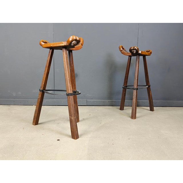 1960s Mid-Century Brutalist Bar Stools, 1960s, Set of 8 For Sale - Image 5 of 15