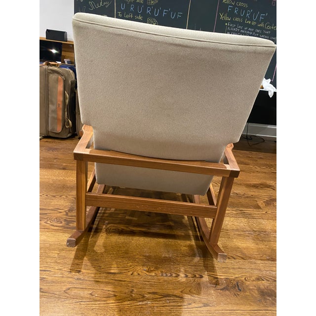 Sand Jen Risom Rocker in Walnut For Sale - Image 8 of 10