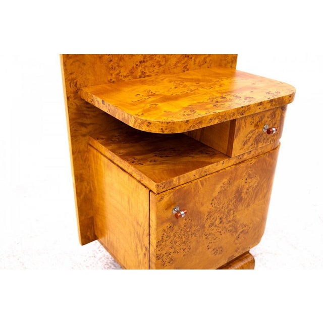 Art Deco Bedside Tables, Poland, 1930s, Set of 2 For Sale - Image 12 of 15