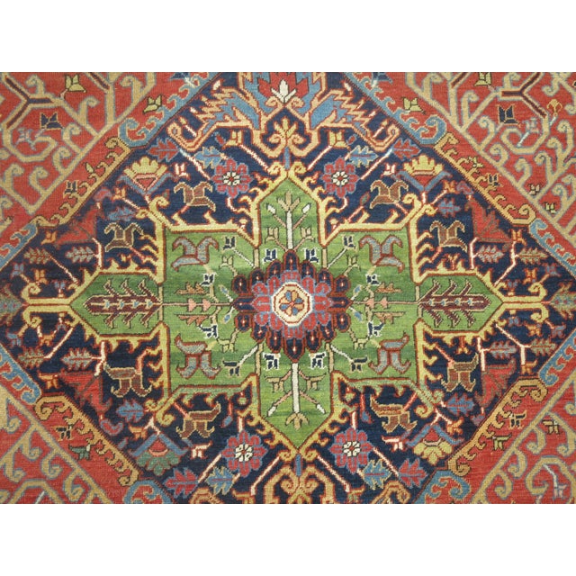 Antique Heriz, 8'7'' X 11'6'' For Sale - Image 12 of 12