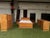 Stunning and Very Rare Hand Carved 1950's Bird's Eye Maple Tall Dresser For Sale - Image 9 of 10