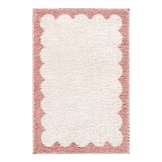 Fossay Shag Machine Woven Rug Rose 2x3 For Sale