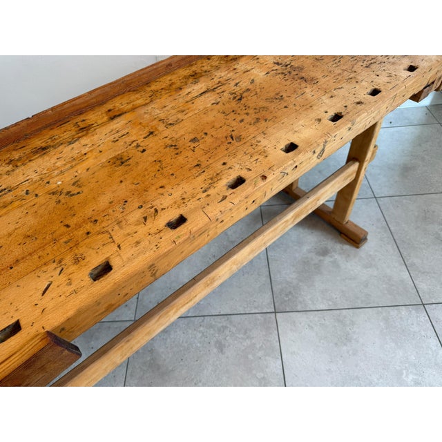 Wood German Workbench in Pine For Sale - Image 7 of 10