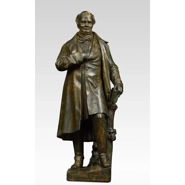 Metal 19th Century Chalked Bronzed Figures by Dopmeier, Set of 2 For Sale - Image 7 of 11