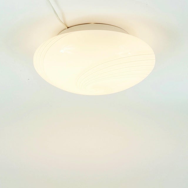 Murano Glass Swirl Flush Mount Ceiling or Wall Lamp from Hillebrand, Germany, 1970s For Sale - Image 6 of 10